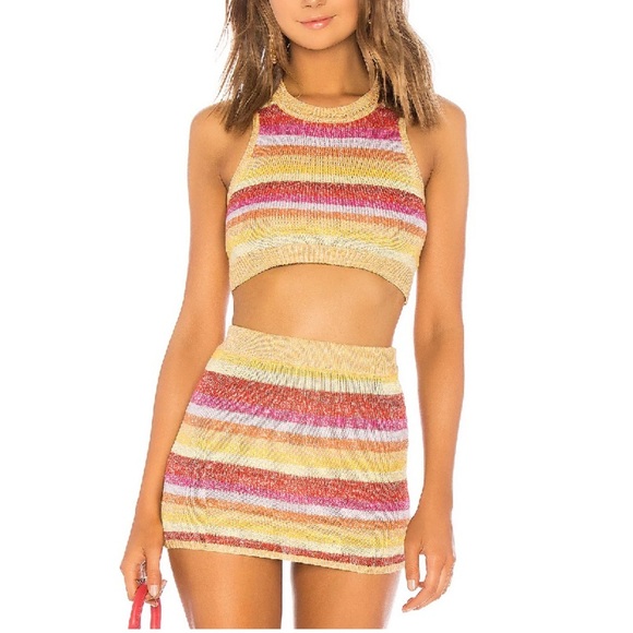 NEW SUNSET CROP SWEATER TOP SMALL - Picture 1 of 9